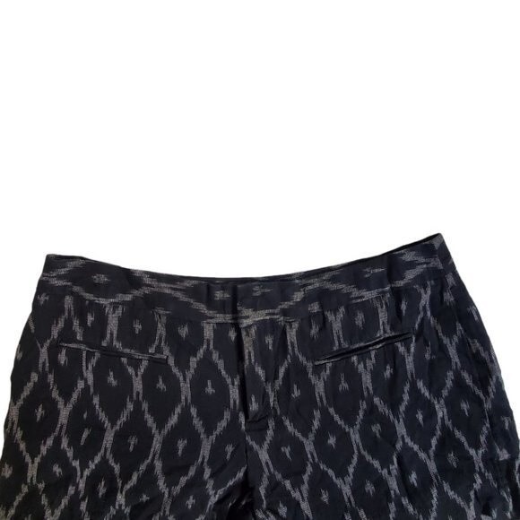 Gap Ikat black gray white canvas shorts sz 2 - Picture 3 of 15